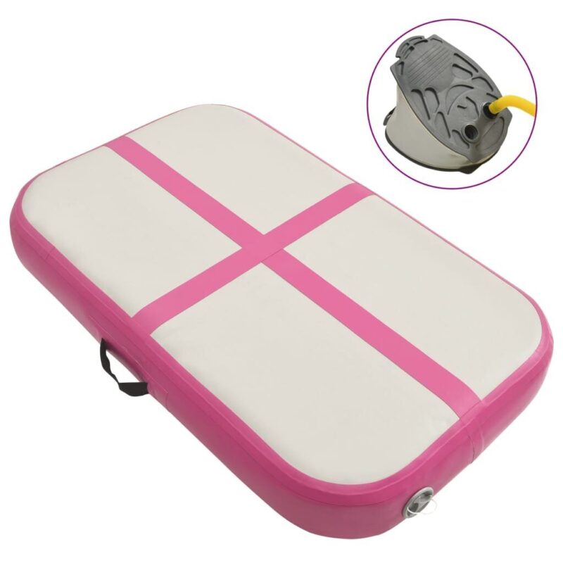 Pripučiamas gimnastikos kilimėlis 60x100x20cm rožinis PVC