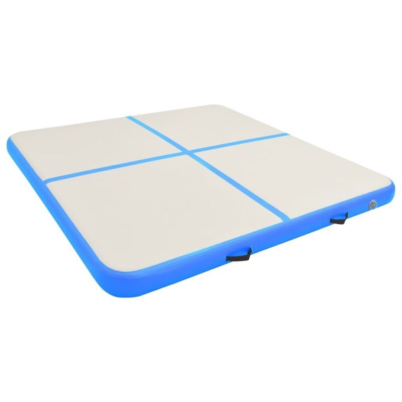 Pripučiamas gimnastikos kilimėlis VidaXL 200x200x15 cm mėlynas