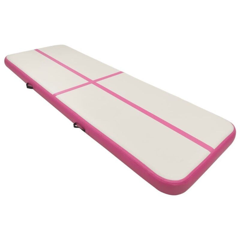 Pripučiamas gimnastikos kilimėlis VidaXL 300x100x20 cm rožinis