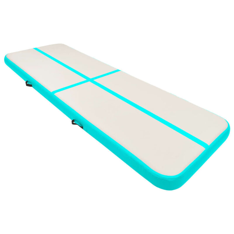 Pripučiamas gimnastikos kilimėlis VidaXL 300x100x20 cm žalias