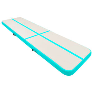 Pripučiamas gimnastikos kilimėlis VidaXL 600x100x20 cm žalias