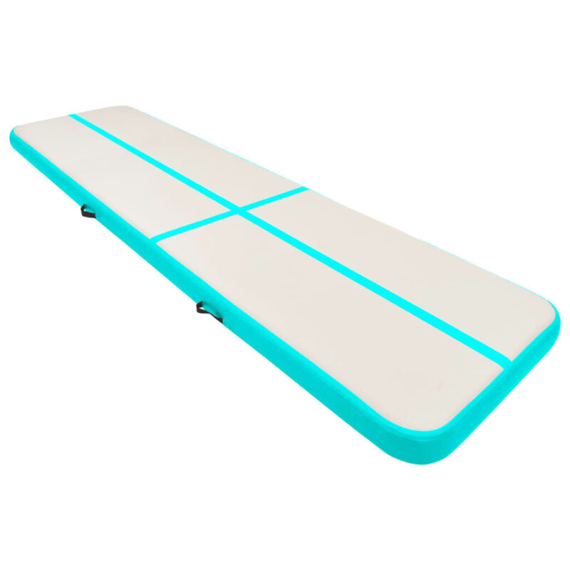 Pripučiamas gimnastikos kilimėlis VidaXL 600x100x20 cm žalias
