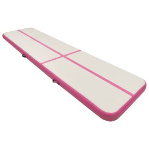 Pripučiamas gimnastikos kilimėlis VidaXL 700x100x15 cm rožinis