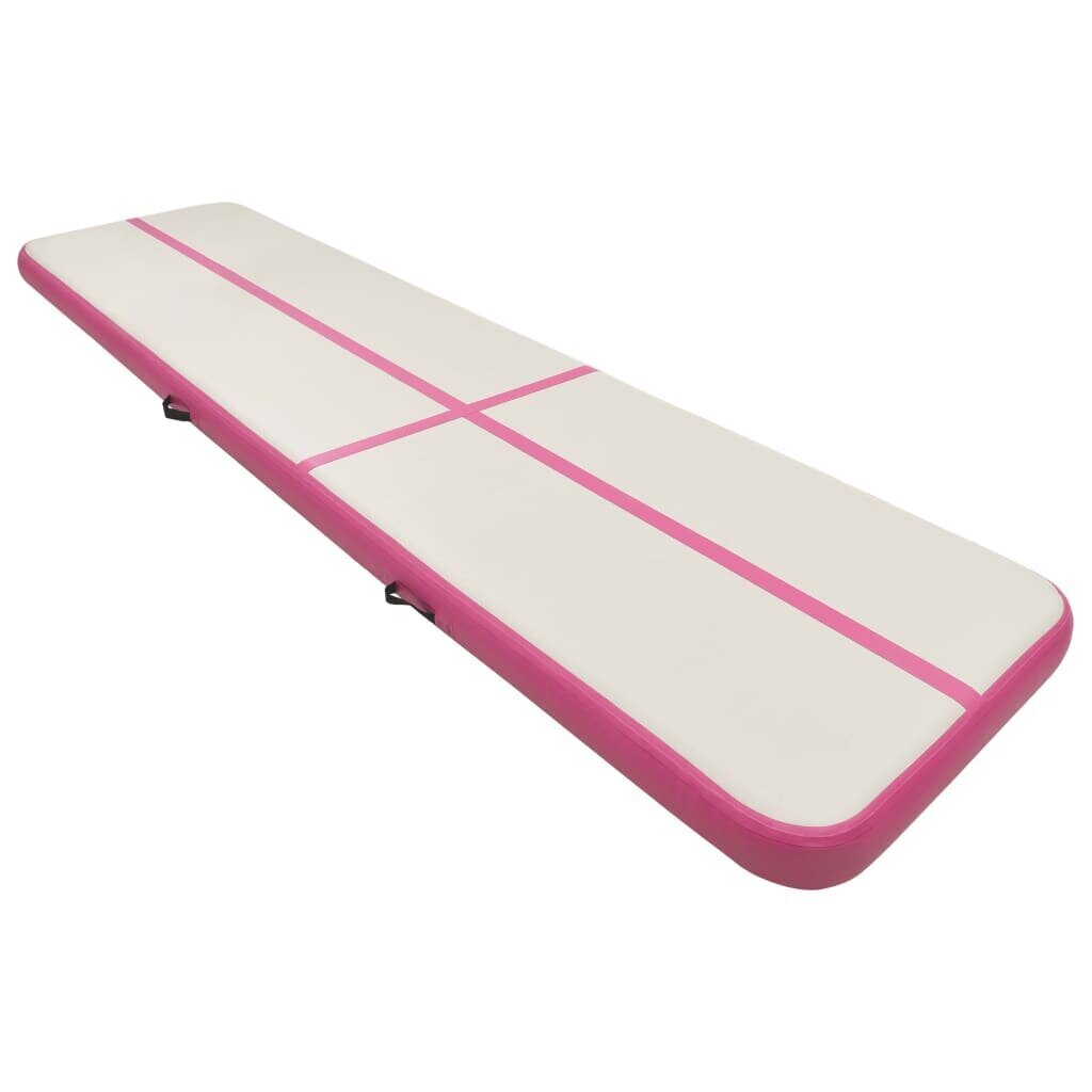 pripuciamasgimnastikoskilimelisvidaxl700x100x15cmrozinis50143kainareference  belsilt Pripučiamas gimnastikos kilimėlis VidaXL 700x100x15 cm rožinis