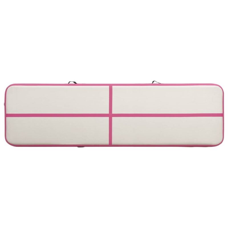 Pripučiamas gimnastikos kilimėlis VidaXL 700x100x15 cm rožinis