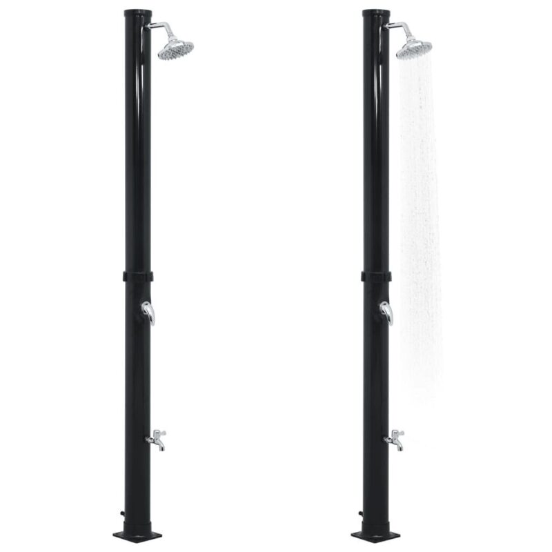 Saulės energija šildomas dušas, juodas, 220cm, 20l - Image 3