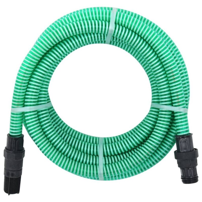 Siurbimo žarna su PVC jungtimis, 10m, 22mm, žalia