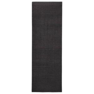 Sizalio draskymo kilimėlis katėms 66x200cm juodas vidaXL