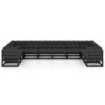 Sodo baldų komplektas 10 dalių su pagalvėlėmis  pušies mediena