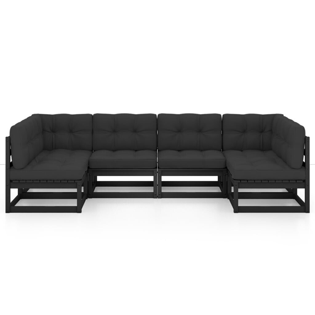 sodobaldukomplektassupagalvelemis6daliu41335reference belsilt Sodo baldų komplektas su pagalvėlėmis 6 dalių juodas