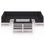 Sodo baldų komplektas su pagalvėlėmis 9 dalių | Belsilt