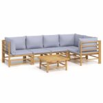 Sodo komplektas vidaXL iš bambuko  patvarus ir stilingas