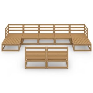 Sodo poilsio baldų komplektas 9 dalių tvirtas ir elegantiškas