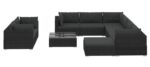 Sodo poilsio baldų komplektas su pagalvėlėmis juodas  Belsilt