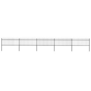 Sodo tvora su iečių viršugalais 85x08 m plieninė juoda