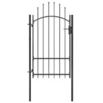 Juodos spalvos plieniniai sodo vartai 1x22m  belsilt