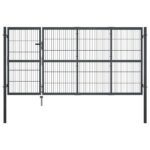 Sodo vartai su stulpais 350×120 cm plienas antracito