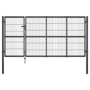 Sodo vartai su stulpais 350×120 cm plienas antracito