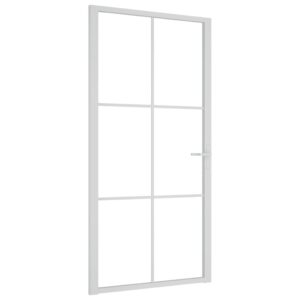 Baltos stiklinės ir aliuminės vidaus durys 1025x2015 cm