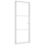 Stiklinės ir aliuminės vidaus durys 83x2015 cm  baltos