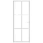 Stiklinės ir aliuminės vidaus durys 83x2015 cm baltos