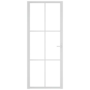 Stiklinės ir aliuminės vidaus durys 83x2015 cm baltos