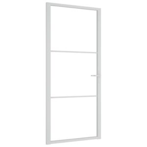 Baltos stiklinės ir aliuminės vidaus durys 93x2015 cm | Belsilt