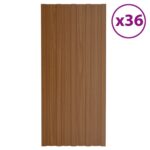 VidaXL stogo plokštės 100×45 cm rudos 36 vnt