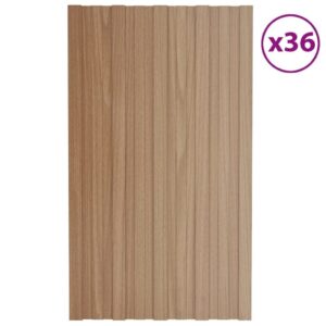 Stogo plokštės vidaXL 80×45 cm šviesiai rudos 36 vnt