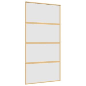 Stumdomos durys auksinės 1025x205cm su stiklu