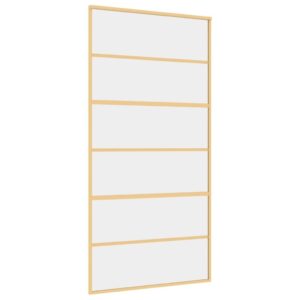 Stumdomos durys auksinės 1025x205cm stiklasaliuminis