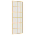 Stumdomos durys 76x205cm su matiniu stiklu ir aliuminiu