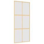 stumdomosdurysauksines90x205cmstiklasiraliuminis81ed9reference belsilt Auksinės stumdomos durys 90x205 cm su stiklu ir aliuminiu