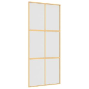 Auksinės stumdomos durys 90x205 cm su stiklu ir aliuminiu