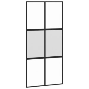 Juodos stumdomos durys 1025x205cm stiklas ir aliuminis