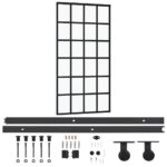 Stumdomos durys su įrangos rinkiniu 102x205cm ESGaliuminis