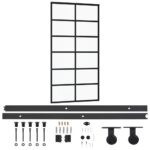 Stumdomos durys su įrangos rinkiniu 102x205cm ESGaliuminis