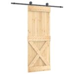 Stumdomos durys 80x210cm iš pušies medienos  tvirtos ir tylos