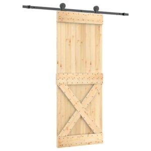 Stumdomos durys 80x210cm iš pušies medienos  tvirtos ir tylos