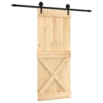 Stumdomos durys 85x210 cm iš pušies medienos masyvo