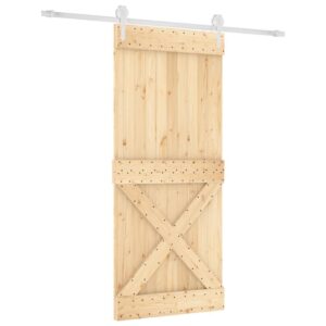 Stumdomos durys 90x210cm iš pušies medienos masyvo