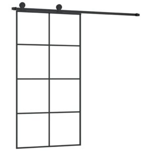 VidaXL stumdomos durys 1025x205 cm ESG juodos   belsilt