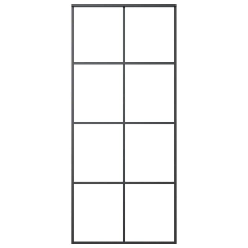 Stumdomos durys su įrangos rinkiniu vidaXL, 90x205 cm., Juoda - Image 4