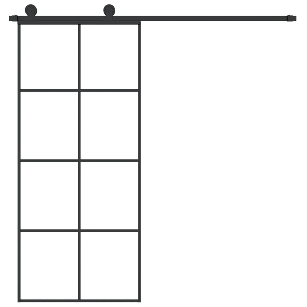 stumdomosduryssuirangosrinkiniuvidaxl90x205657dckainareference belsilt Stumdomos durys vidaXL 90×205 cm juodos pilnas komplektas