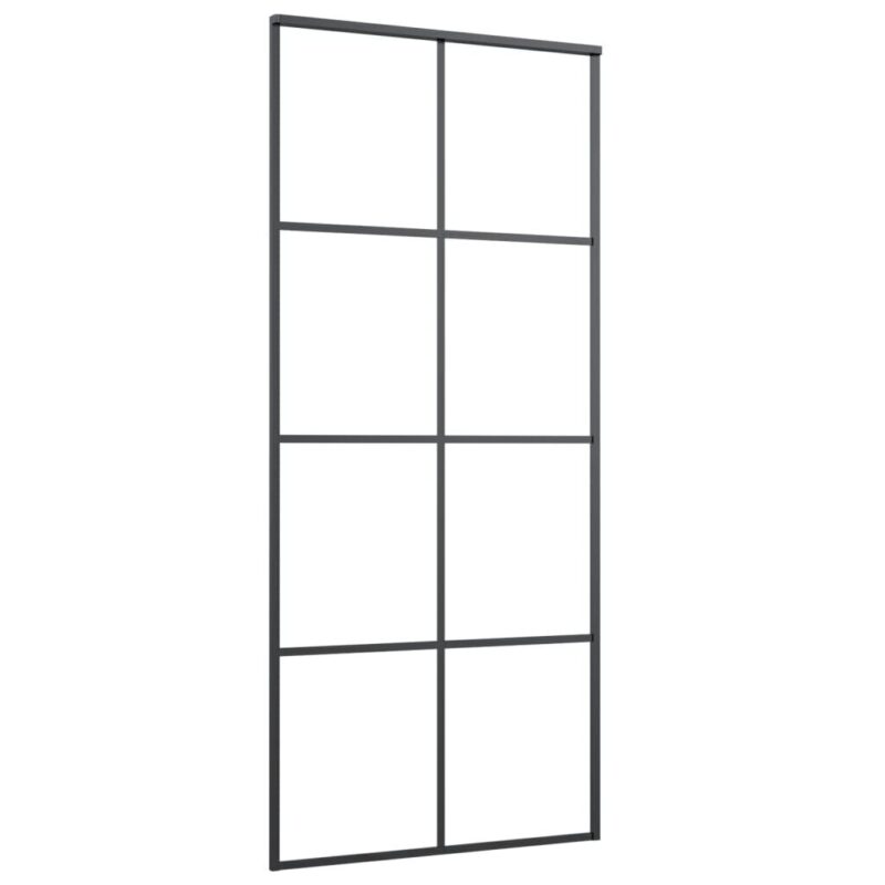 Stumdomos durys su įrangos rinkiniu vidaXL, 90x205 cm., Juoda - Image 3