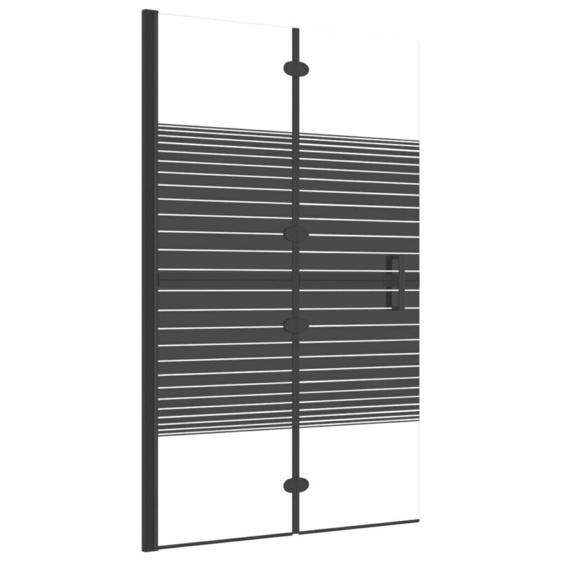 Sulankstoma dušo pertvara, 80x140cm, juoda - Image 2
