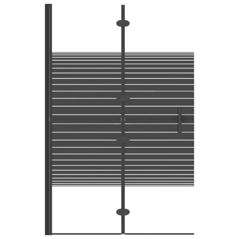 Sulankstoma dušo pertvara, 80x140cm, juoda - Image 3
