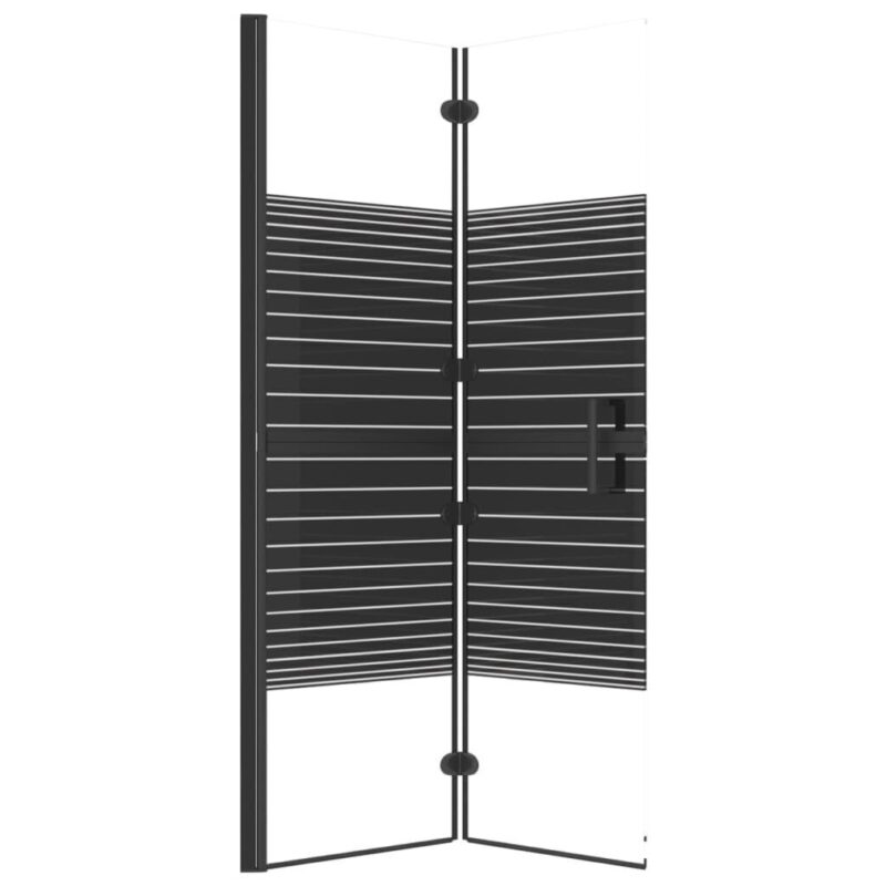 Sulankstoma dušo pertvara, 80x140cm, juoda - Image 4
