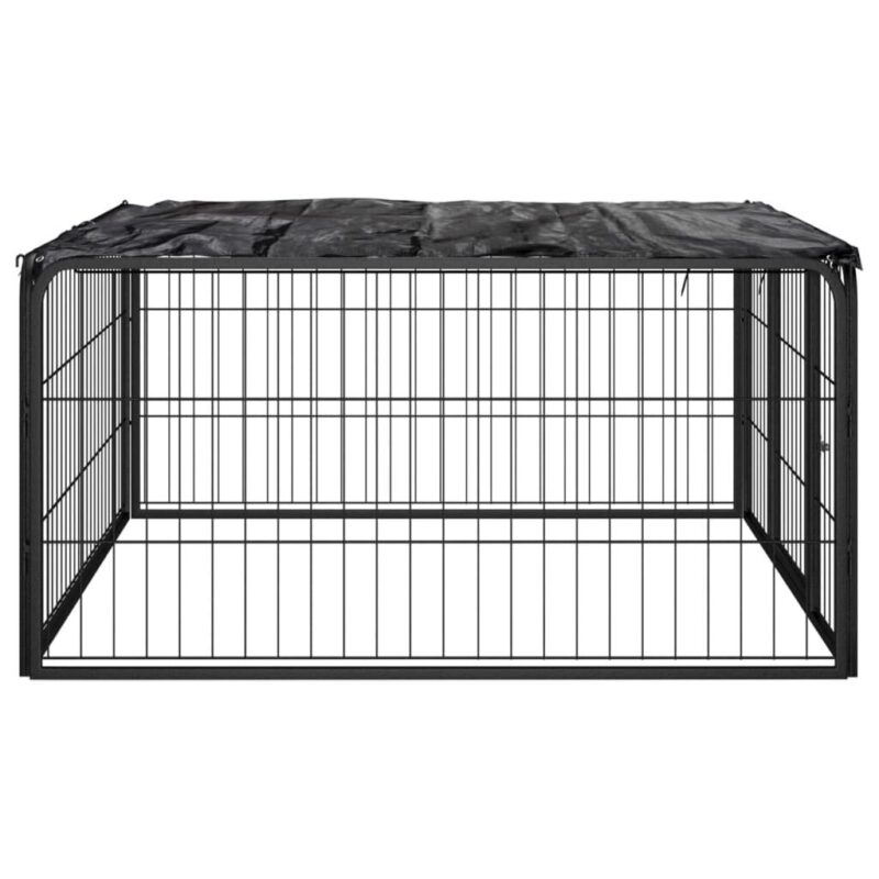 Šunų aptvaras, juodas, 100x50cm, plienas - Image 2