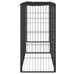 Juodas šunų aptvaras 50x100 cm iš plieno  patvarus ir stabilus